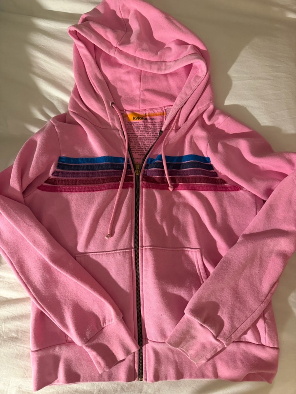 Aviator Nation Pink Zip-up